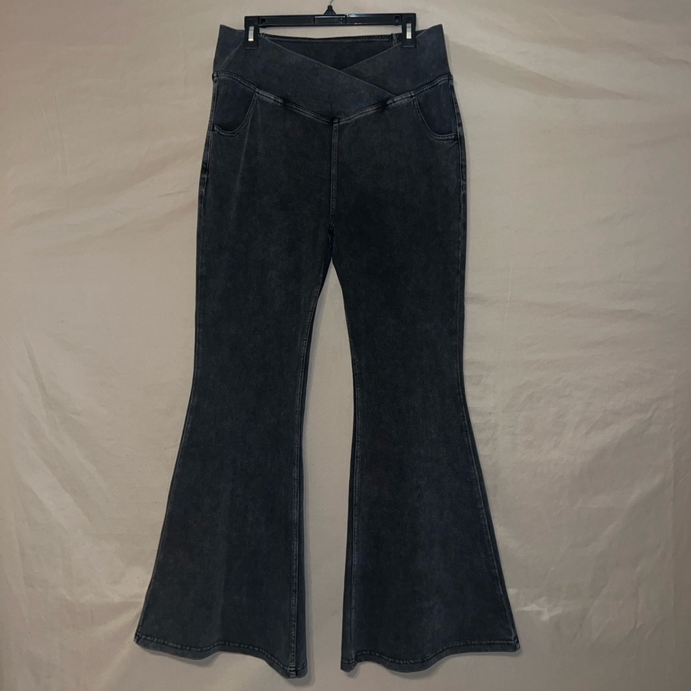 Halara High-Waisted Flex Crossover Flare Jeans